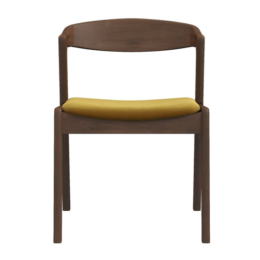 Dakota Dark Yellow Velvet Dining Chairs