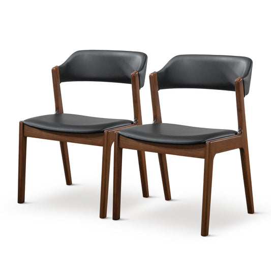 Enzo Black Leather Dining Chairs