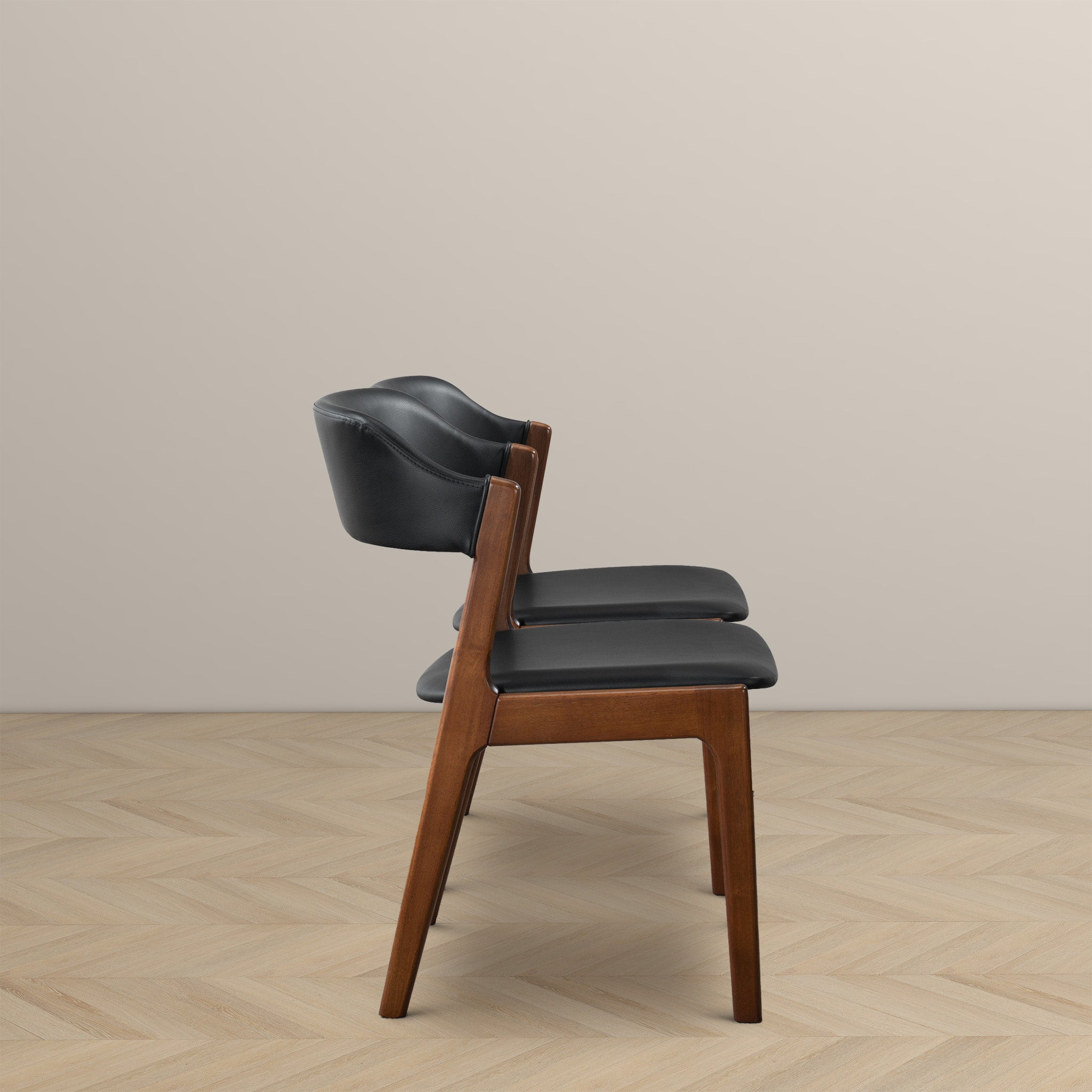 Enzo Black Leather Dining Chairs