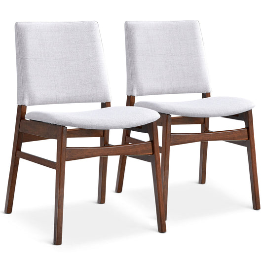 Gusto Fabric Dining Chairs In Light Gray