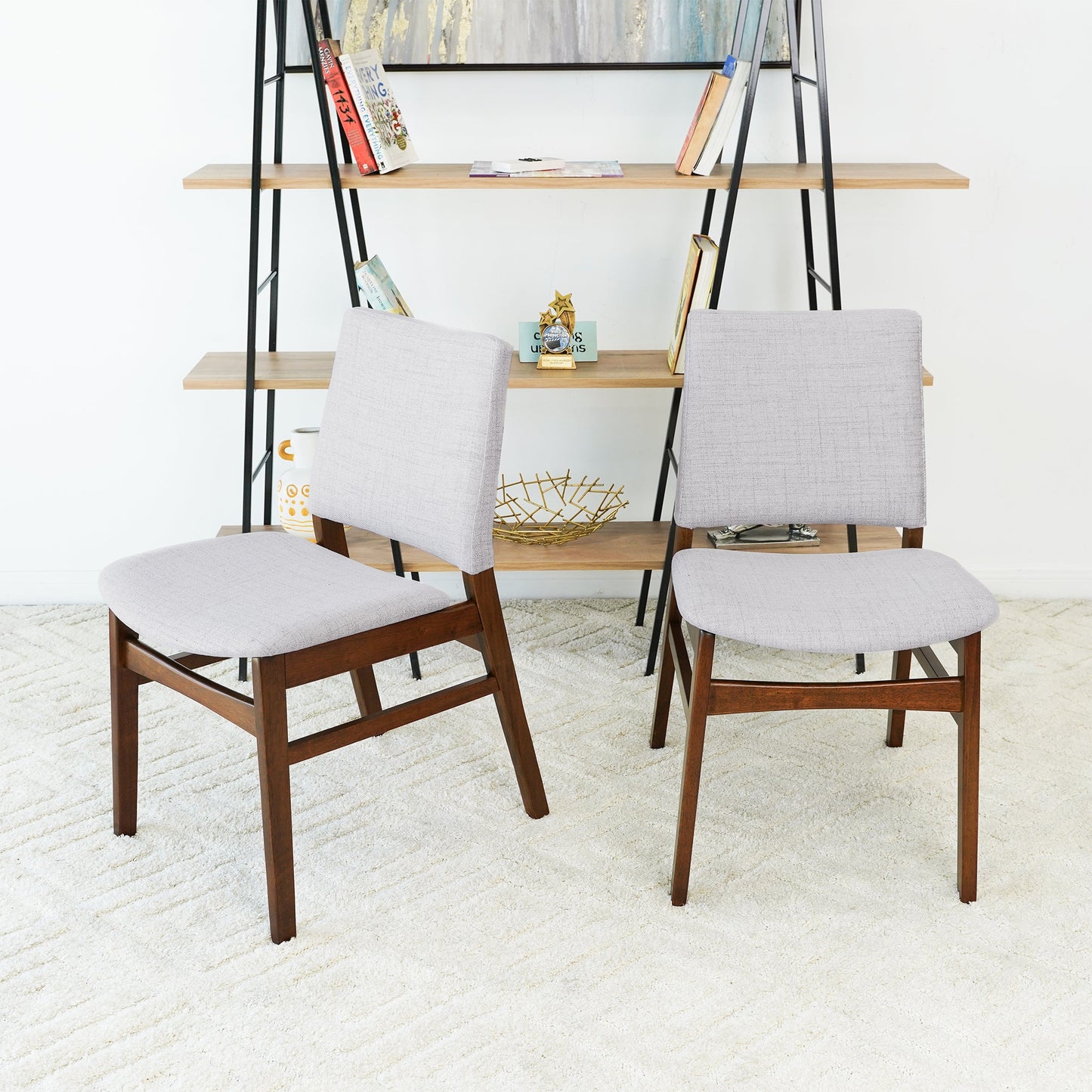 Gusto Fabric Dining Chairs In Light Gray