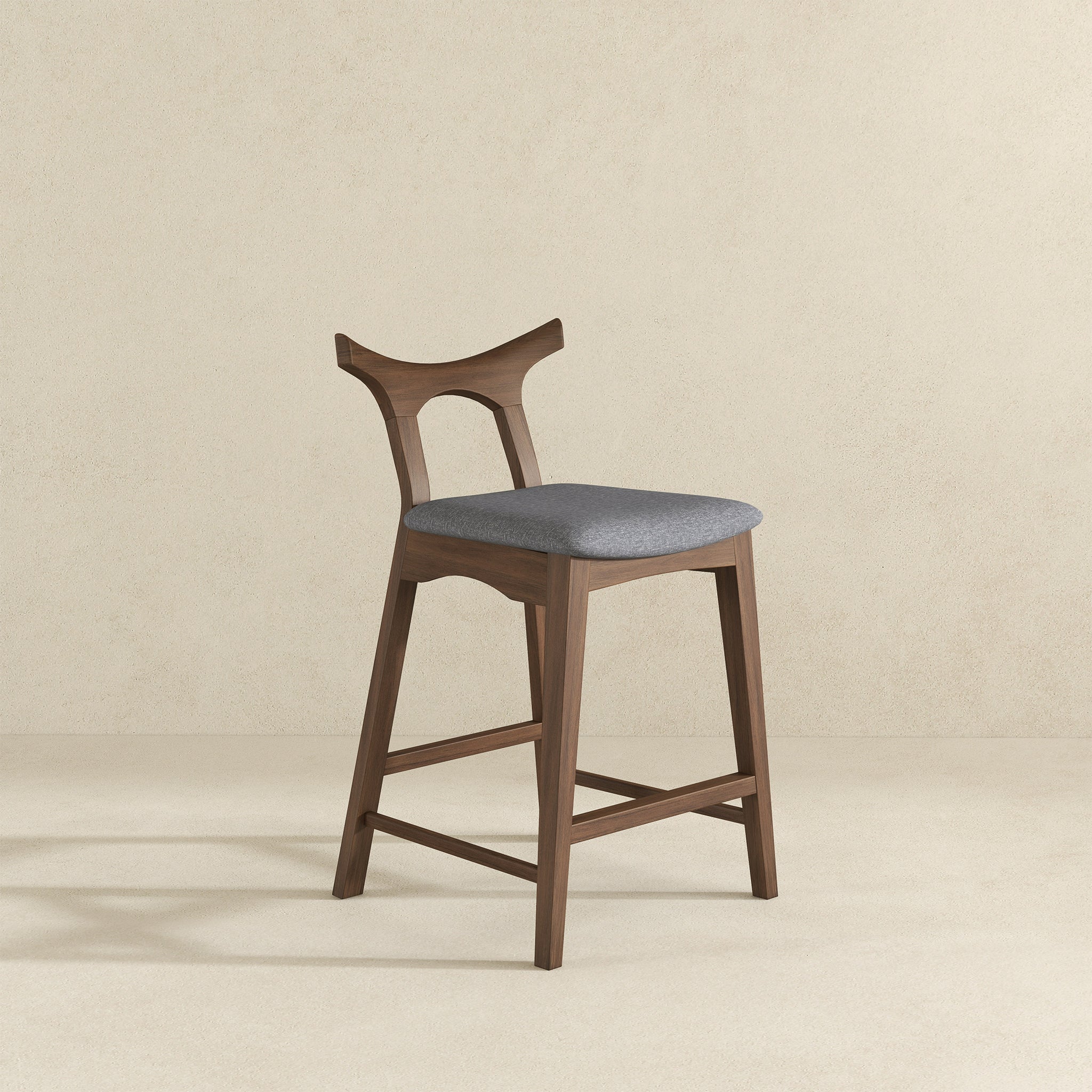 Hester Solid Wood Upholstered Square Bar Stools