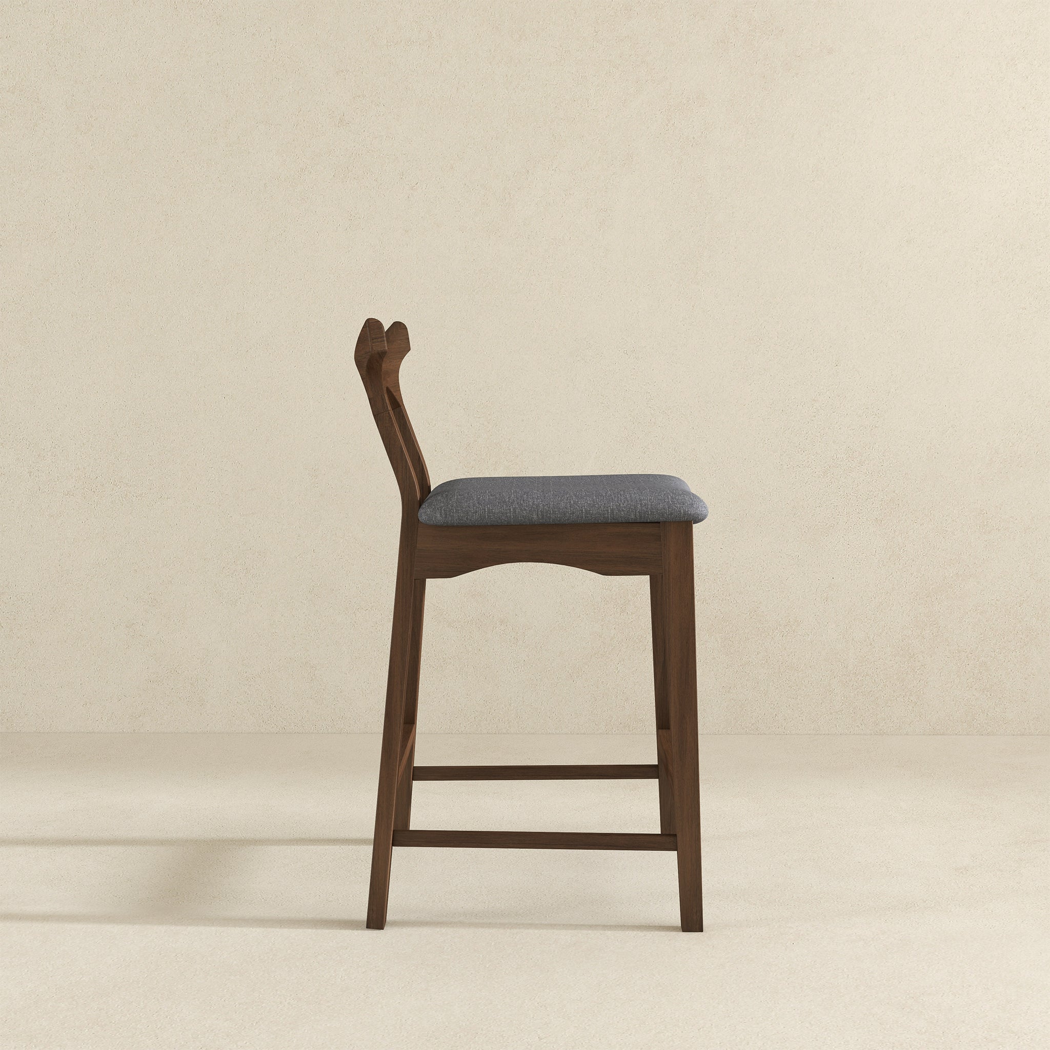 Hester Solid Wood Upholstered Square Bar Stools