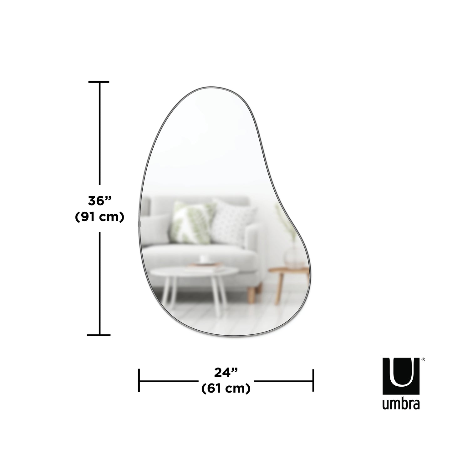 Hubba Pebble 24 x 36" Mirror