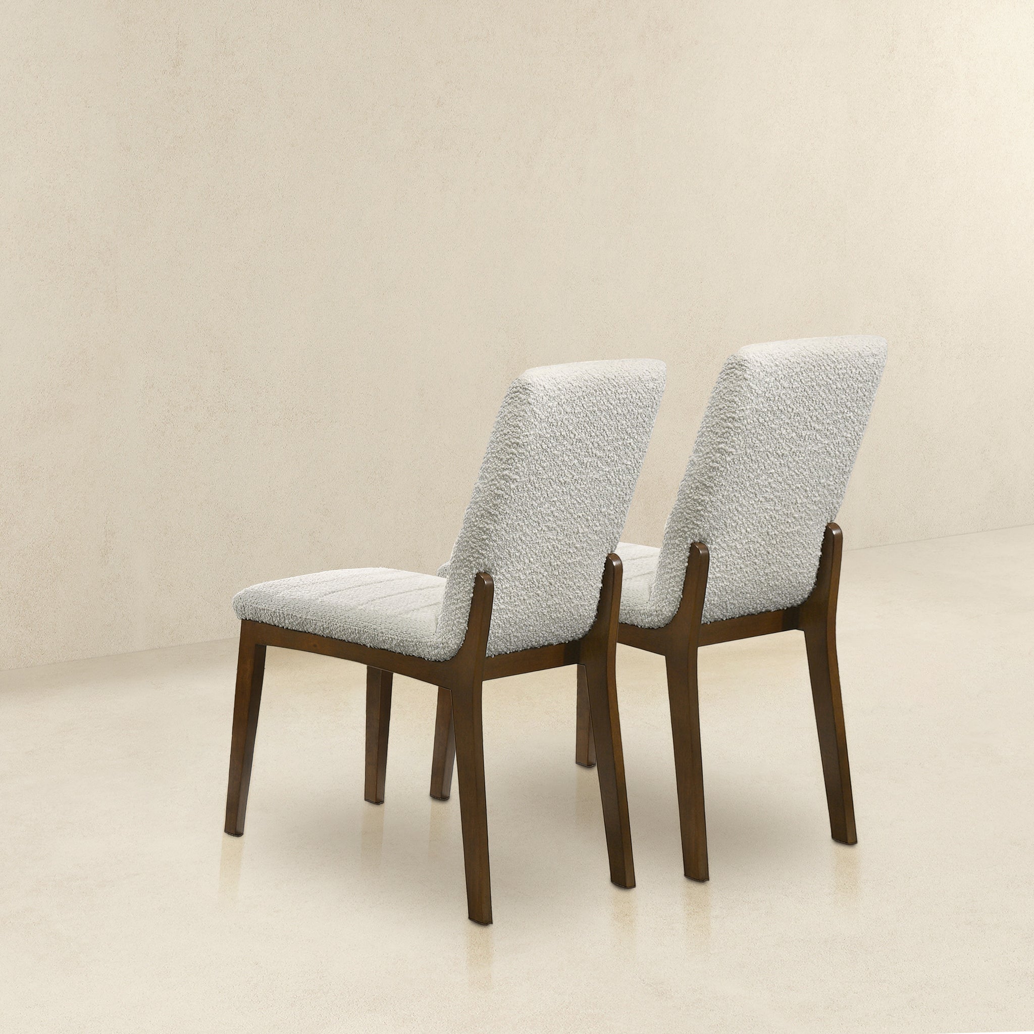 Ines White Boucle Dining Chairs
