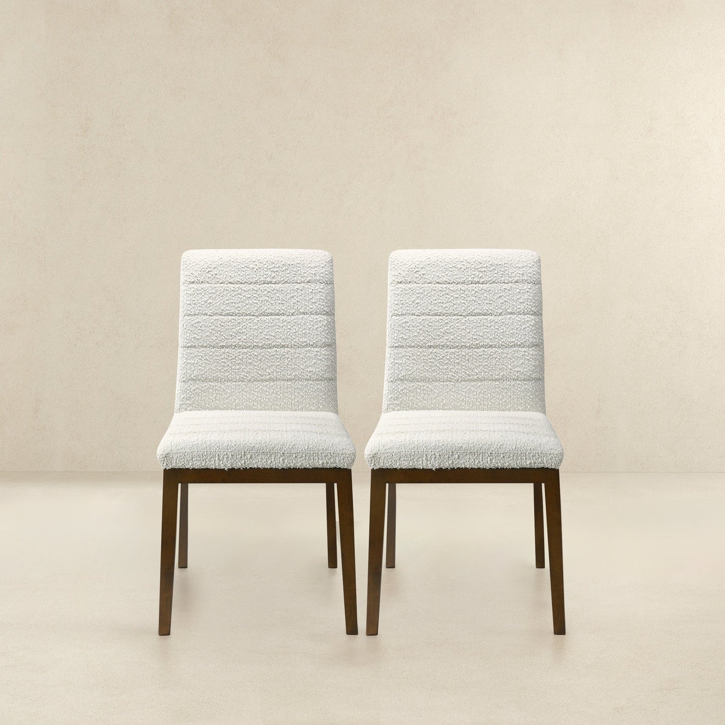 Ines White Boucle Dining Chairs