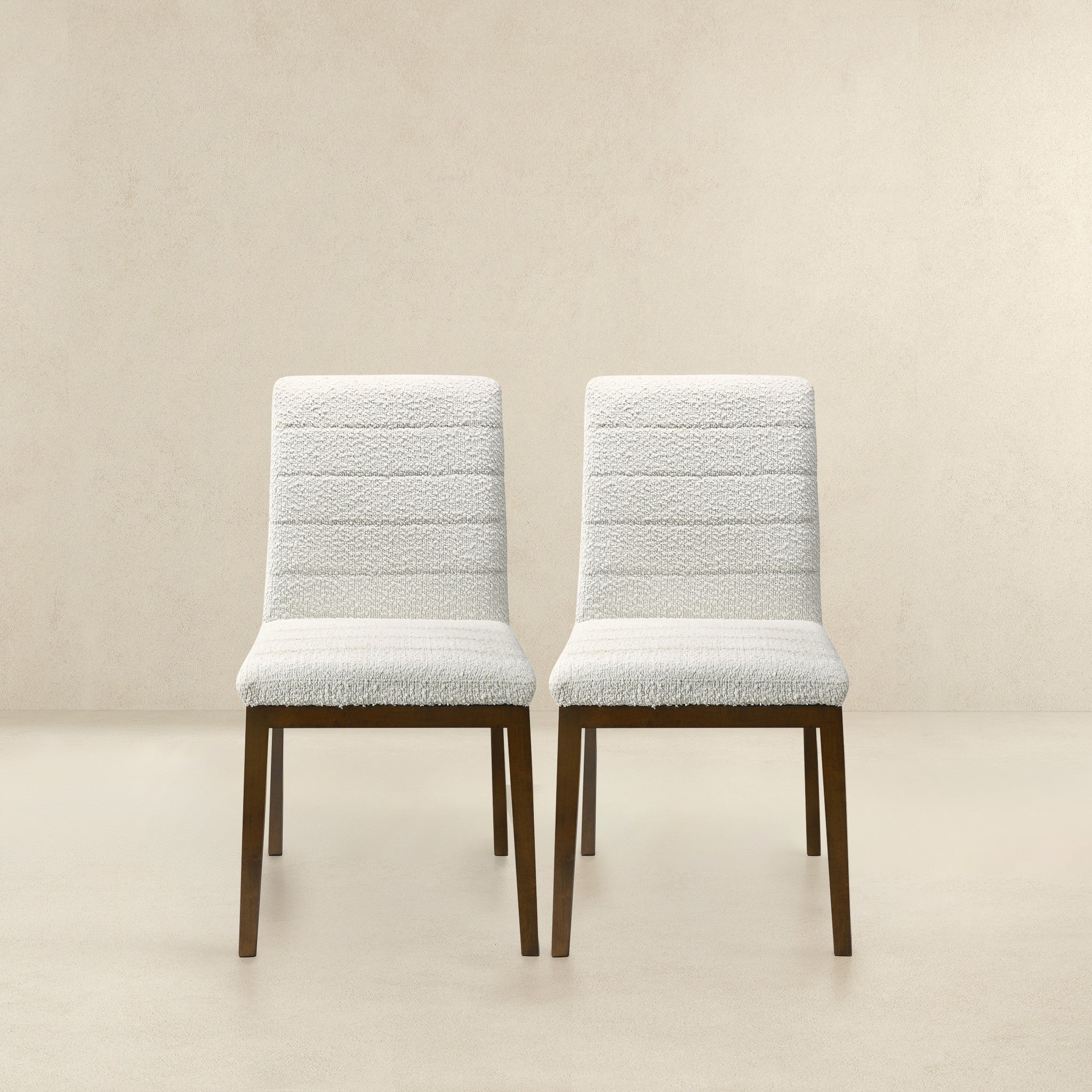 Ines White Boucle Dining Chairs