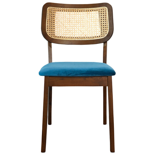 Kaden Navy Blue Velvet Dining Chairs