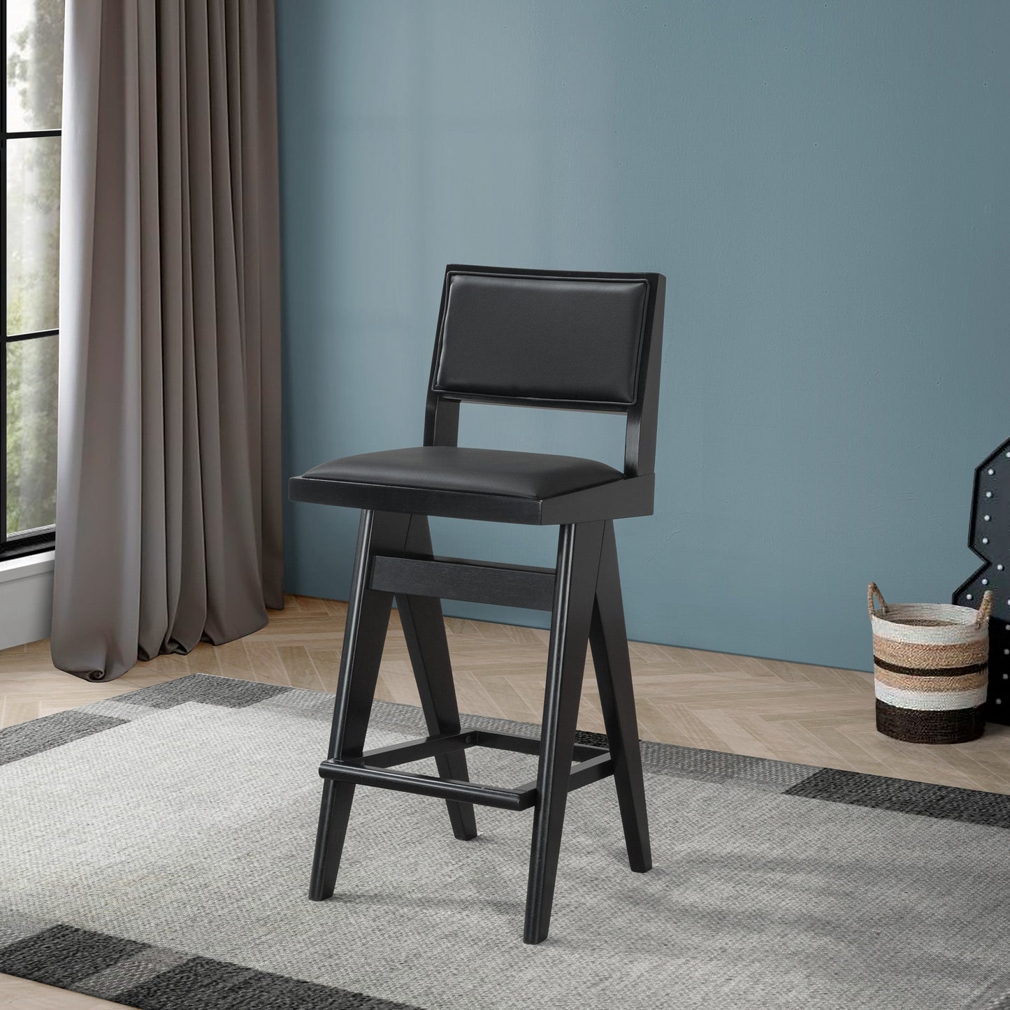 Keira Black Bar Stools