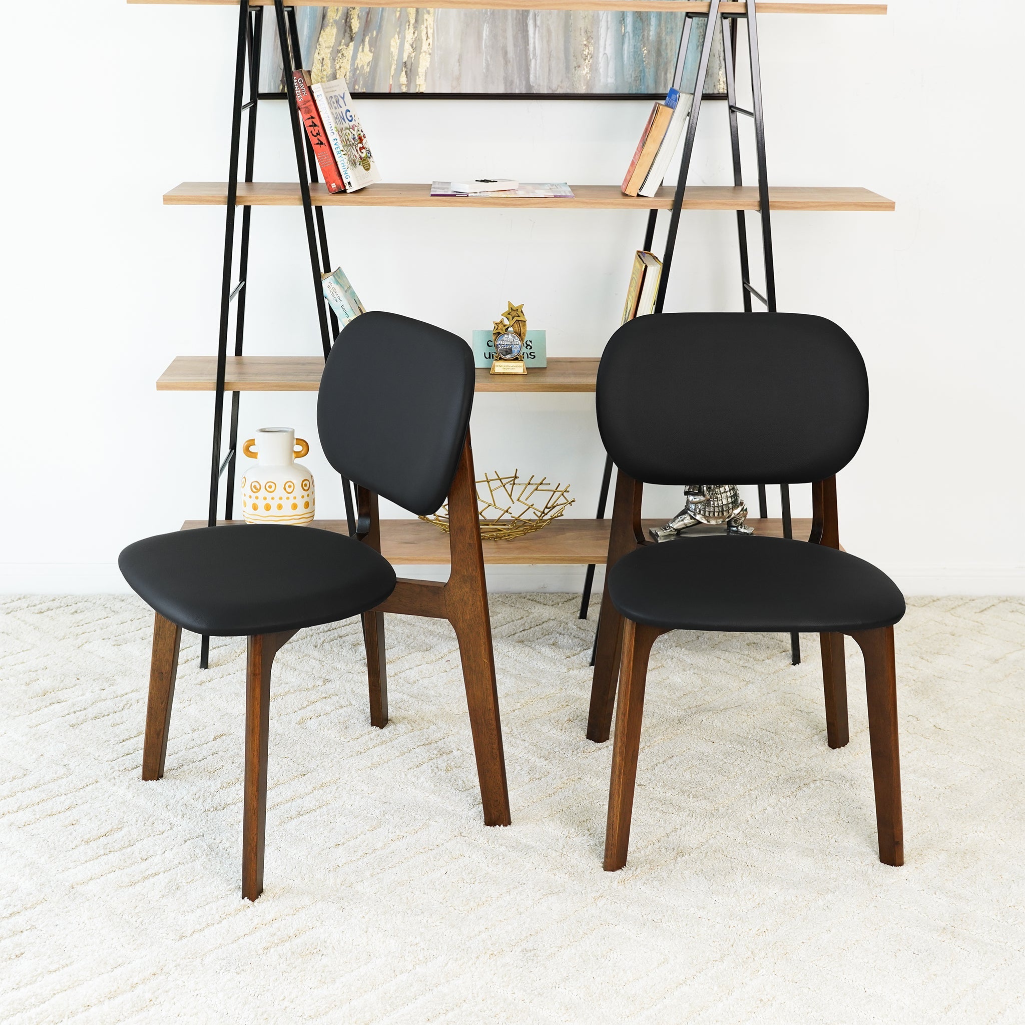 Kelsey  Black Leather Dining Chairs