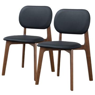 Kelsey  Black Leather Dining Chairs