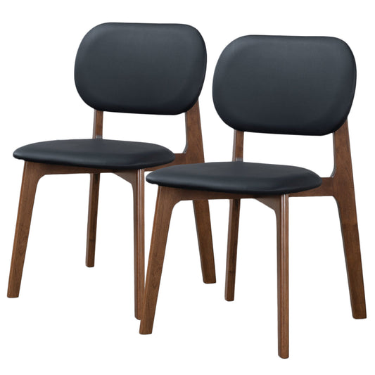 Kelsey  Black Leather Dining Chairs