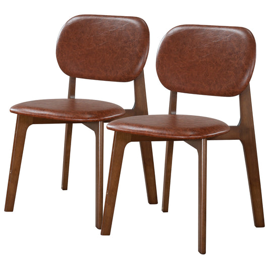 Kelsey Brown Leather Dining Chairs