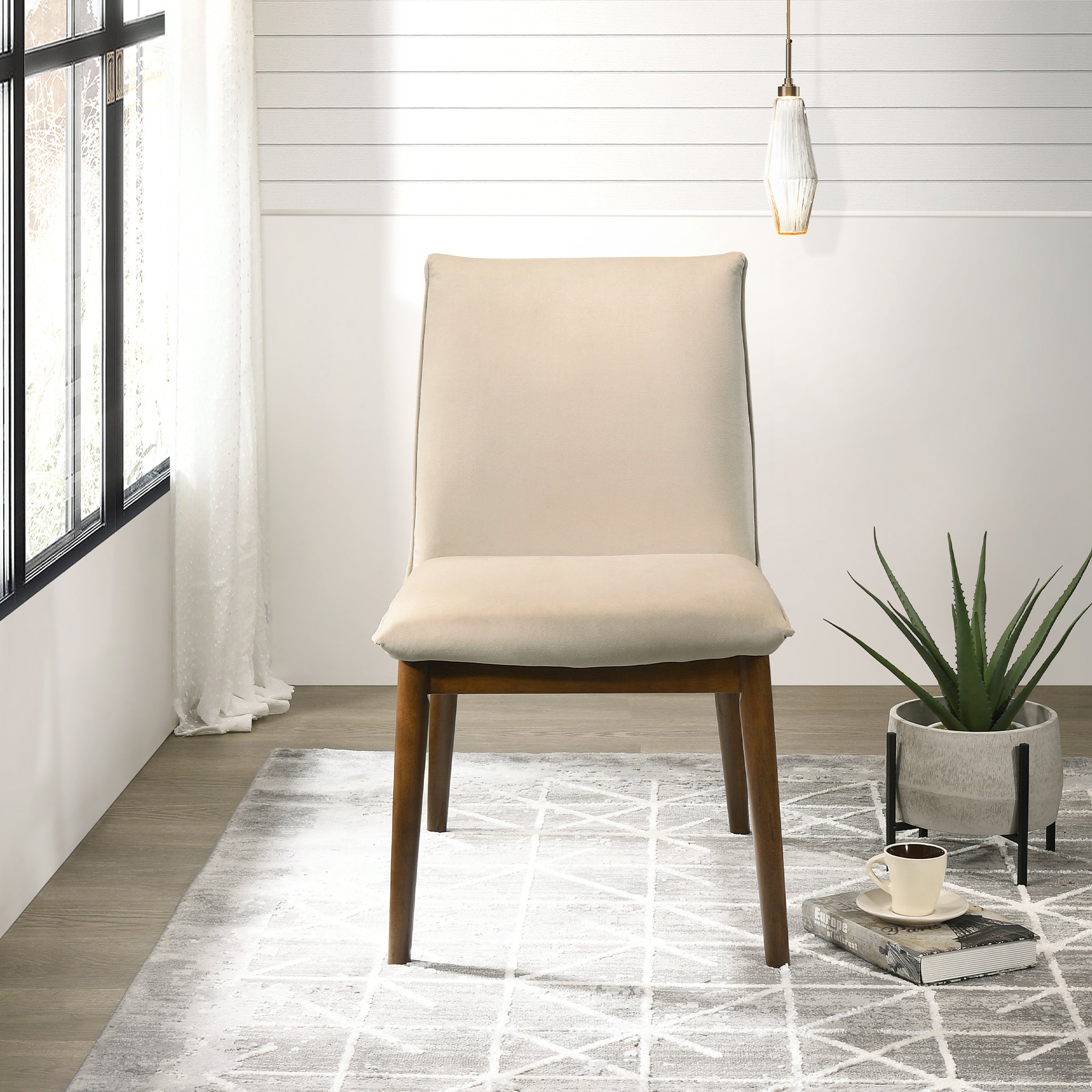 Monza Beige Velvet Dining Chairs