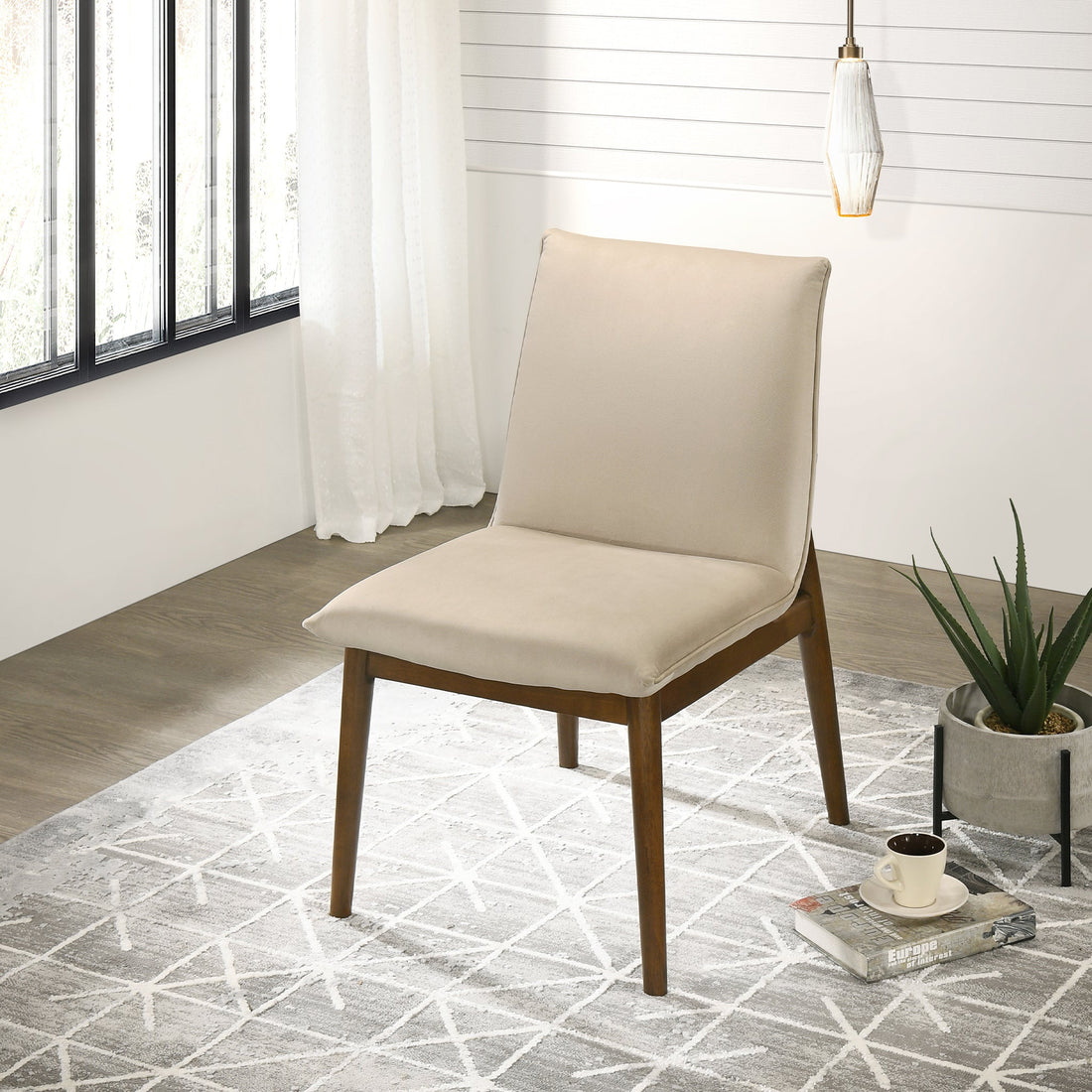 Monza Beige Velvet Dining Chairs