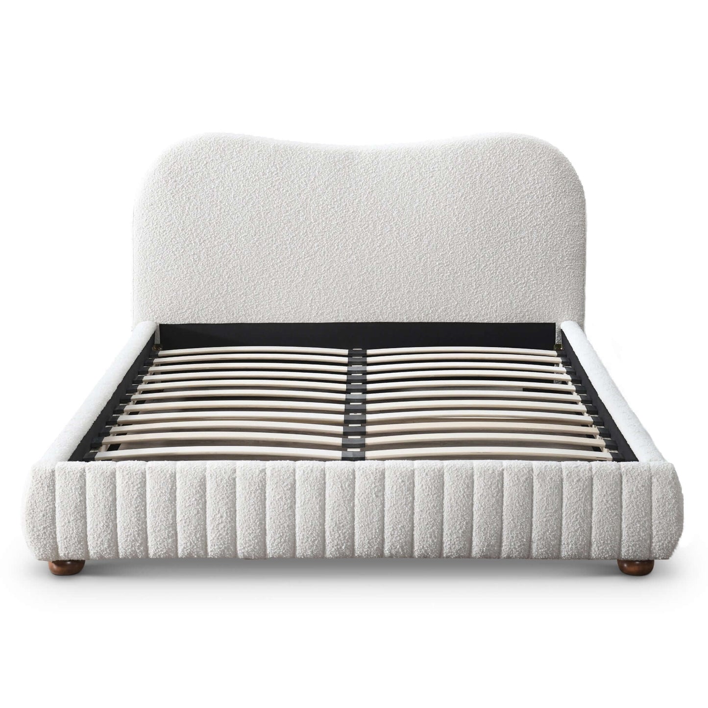 Norme Boucle Upholstered Low Profile Queen Size Platform Bed