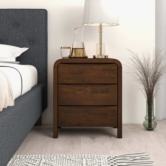 Lionel Mid Century Modern Solid Wood Nightstand