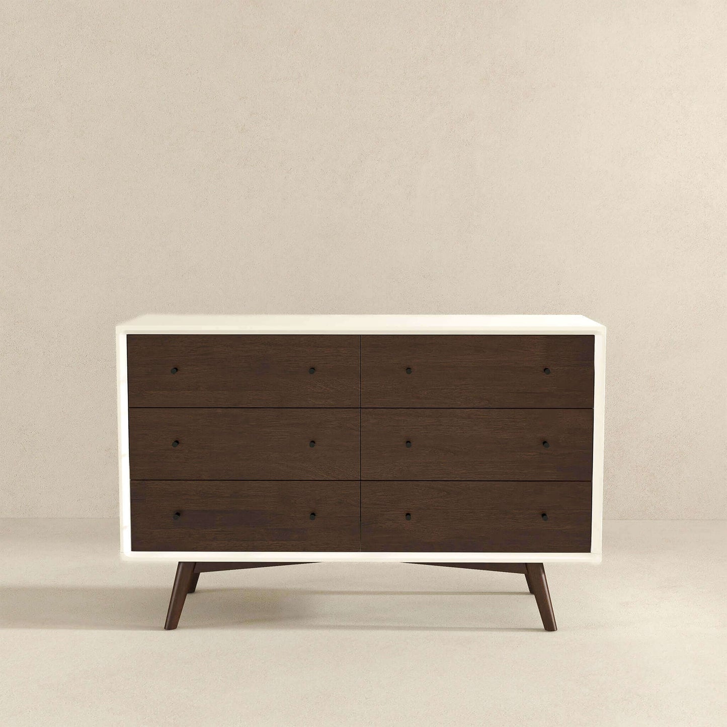 Mid Century Modern White Dresser