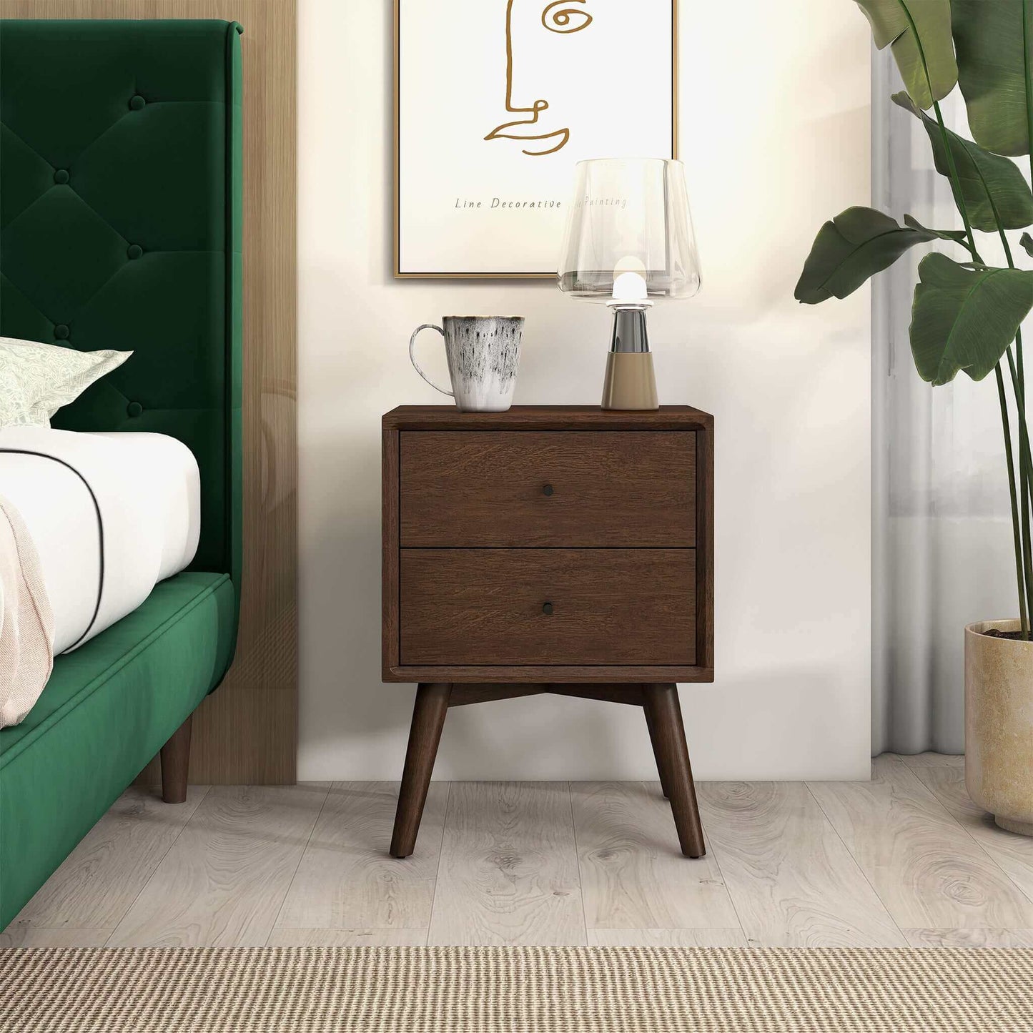 Alexa Mid Century Modern Style Night Stand