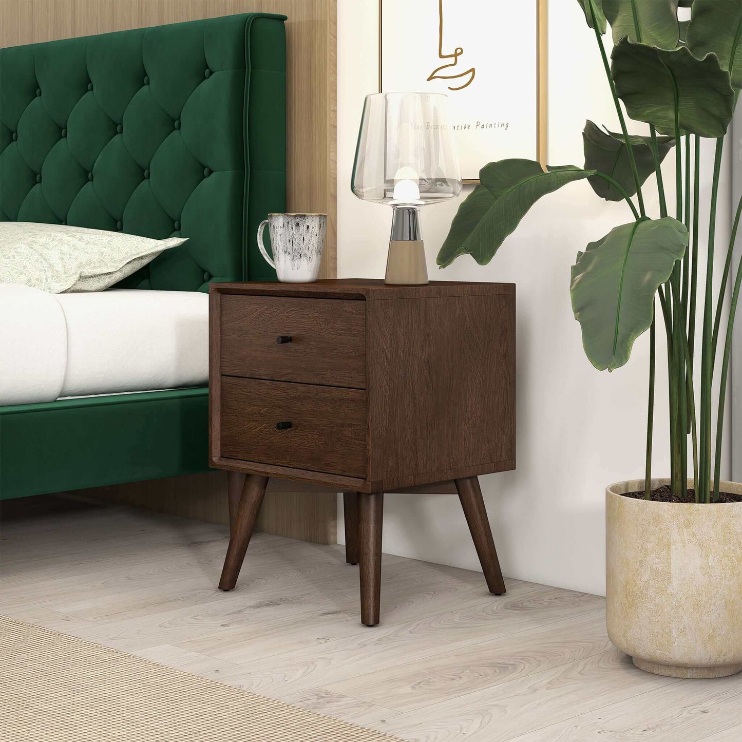 Alexa Mid Century Modern Style Night Stand