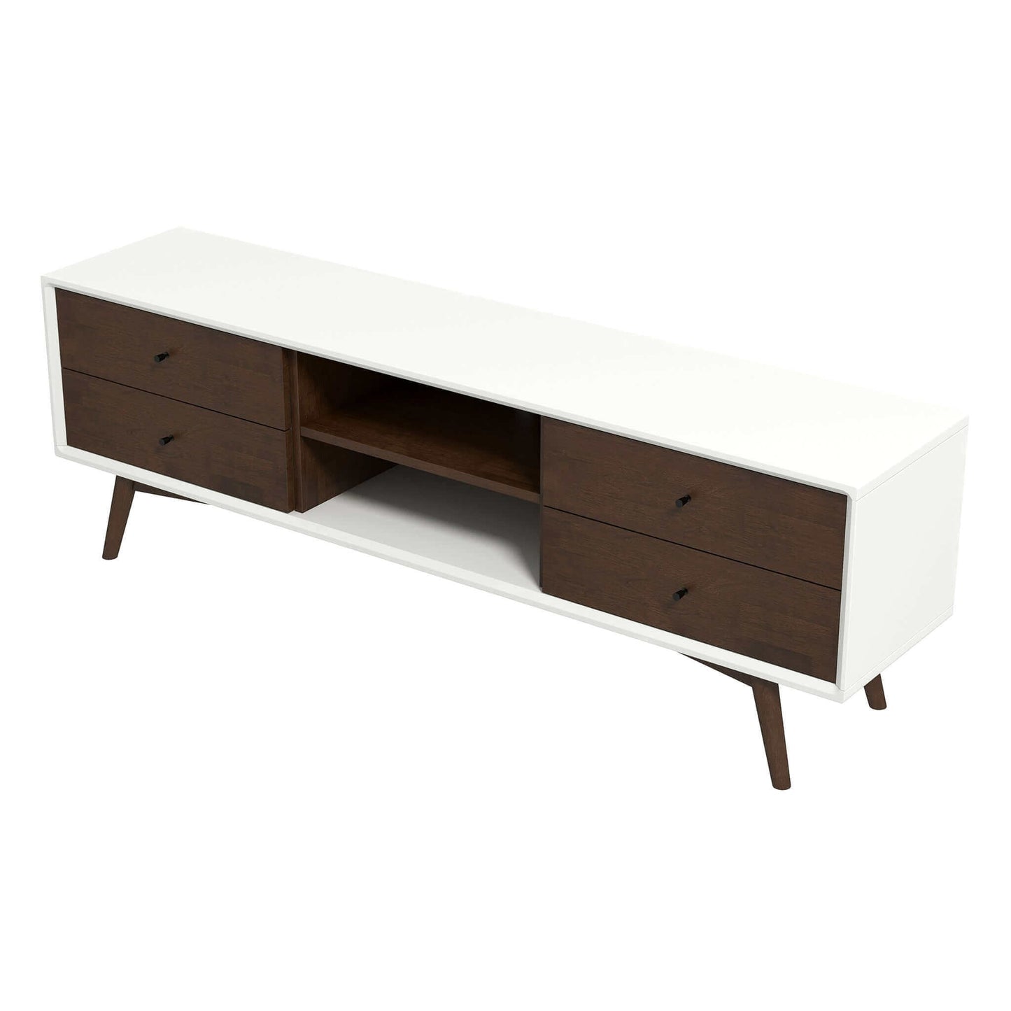 Caroline Walnut White TV Stand