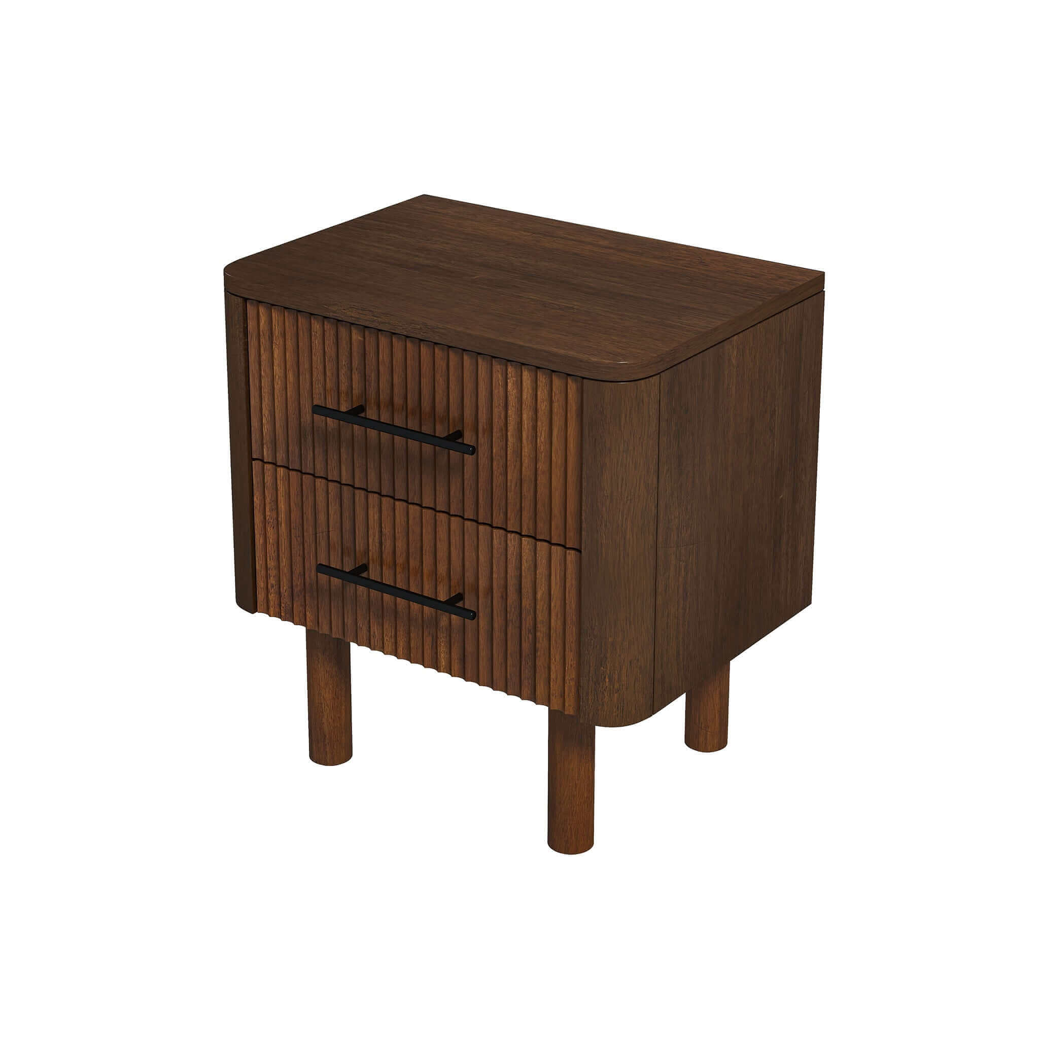 Logan Mid Century Modern Walnut Nightstand