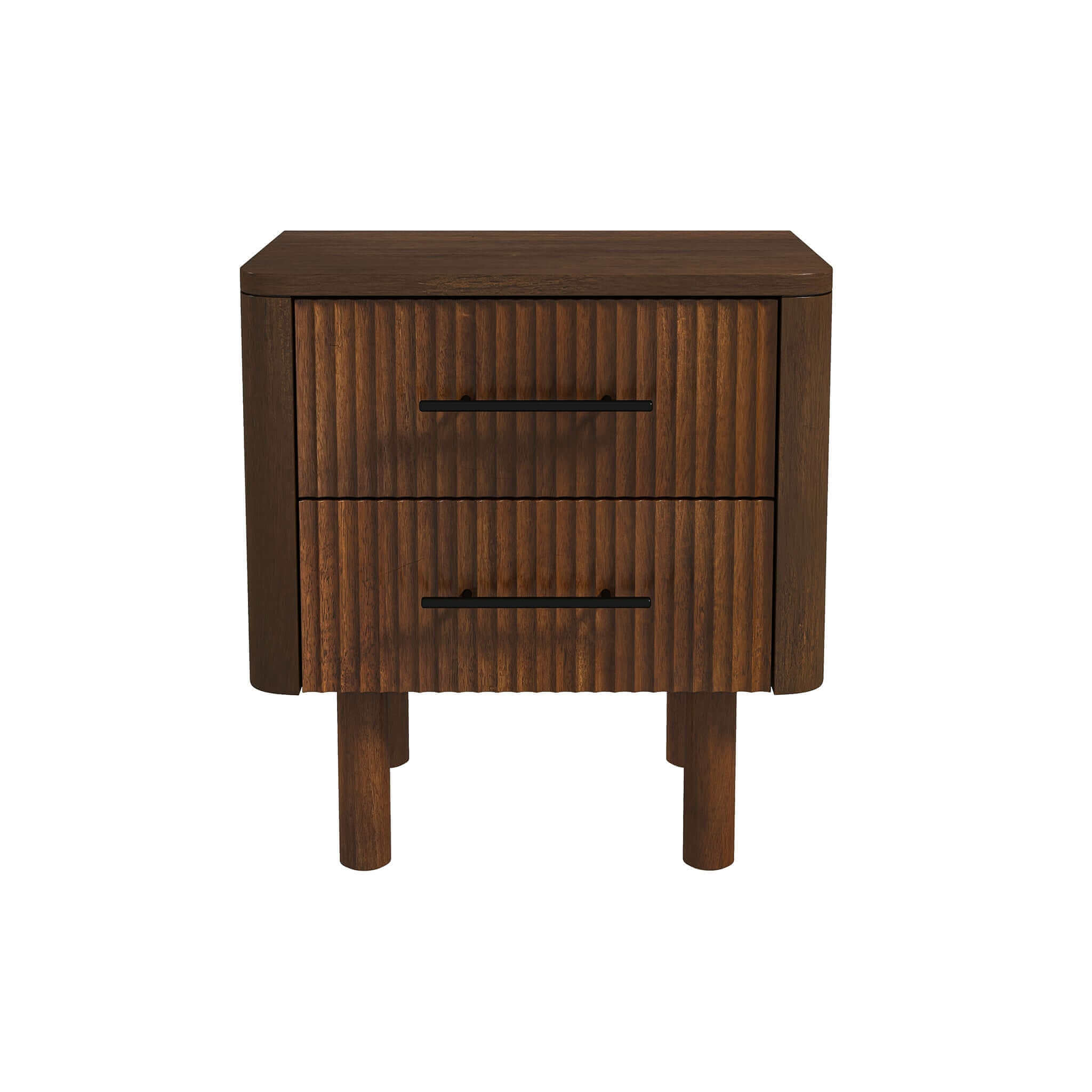 Logan Mid Century Modern Walnut Nightstand
