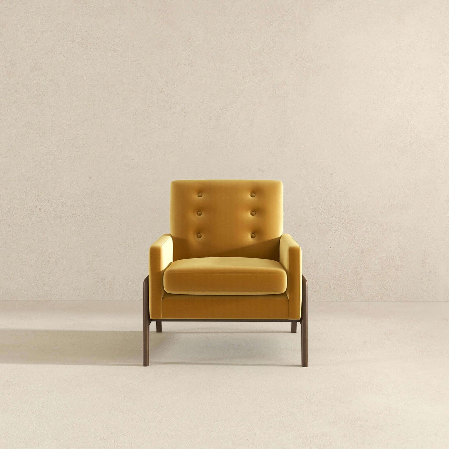 Cole Dark Yellow Velvet Lounge Chair
