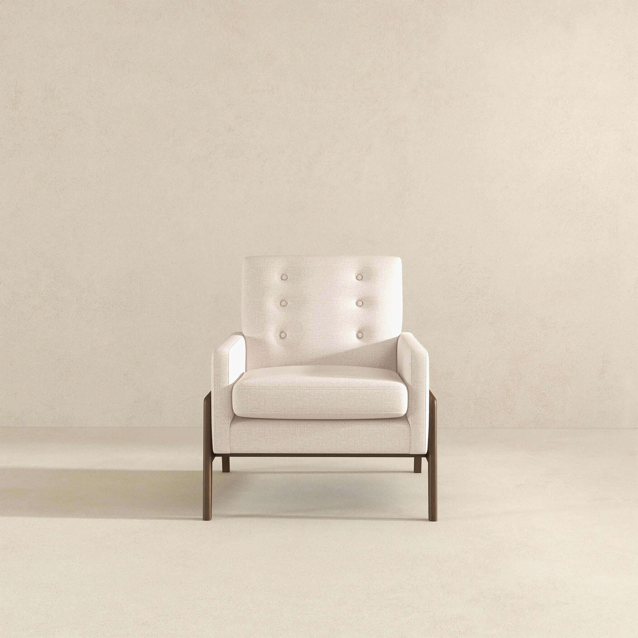 Cole Beige Velvet Lounge Chair