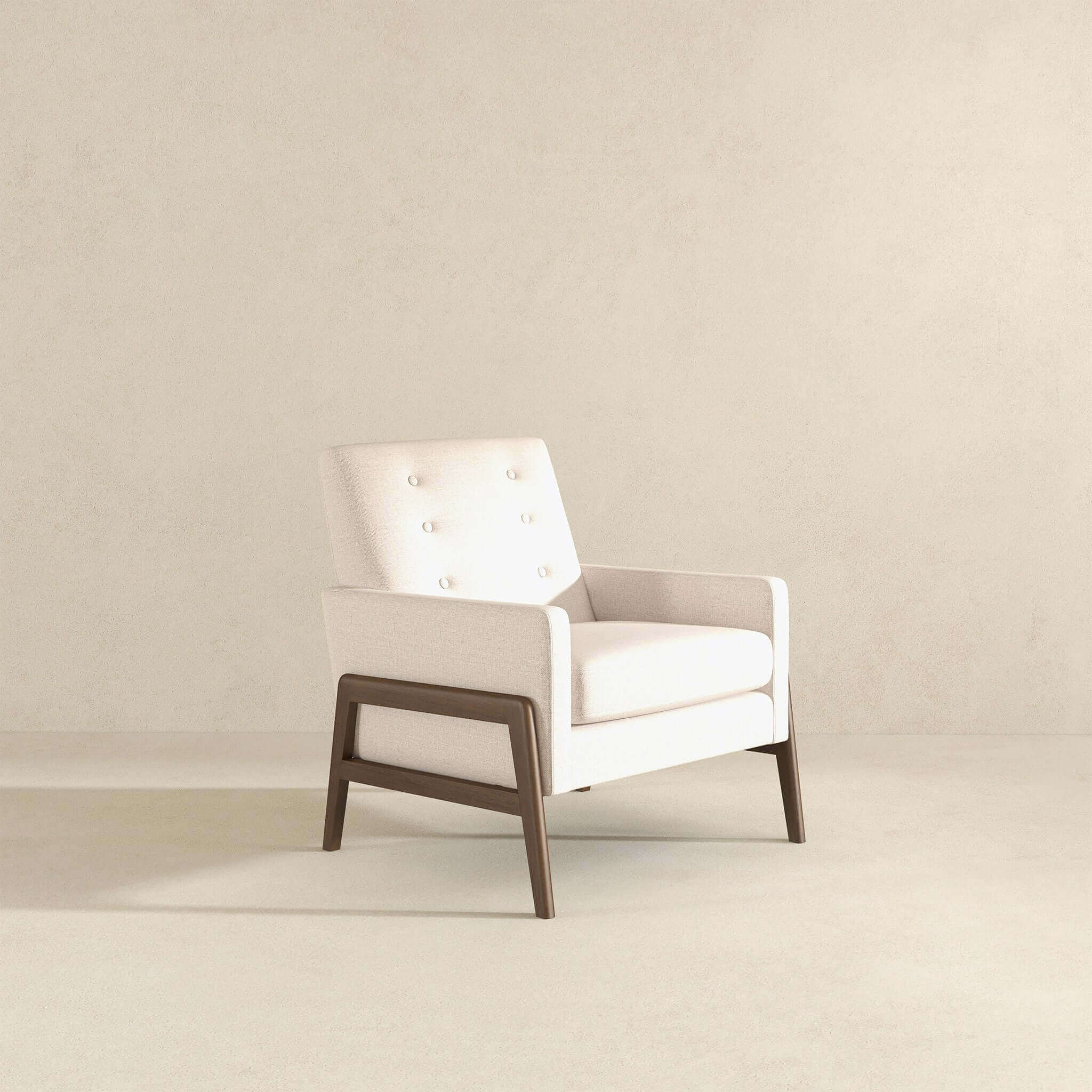 Cole Beige Velvet Lounge Chair