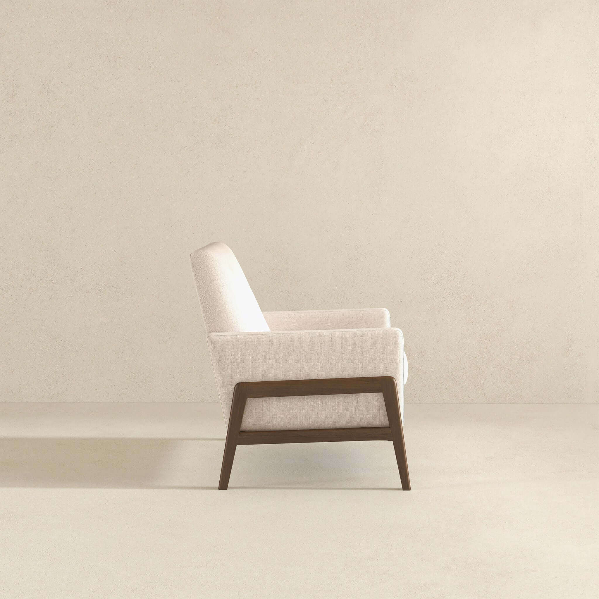 Cole Beige Velvet Lounge Chair