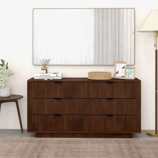 Lola Mid Century Modern Walnut Dresser