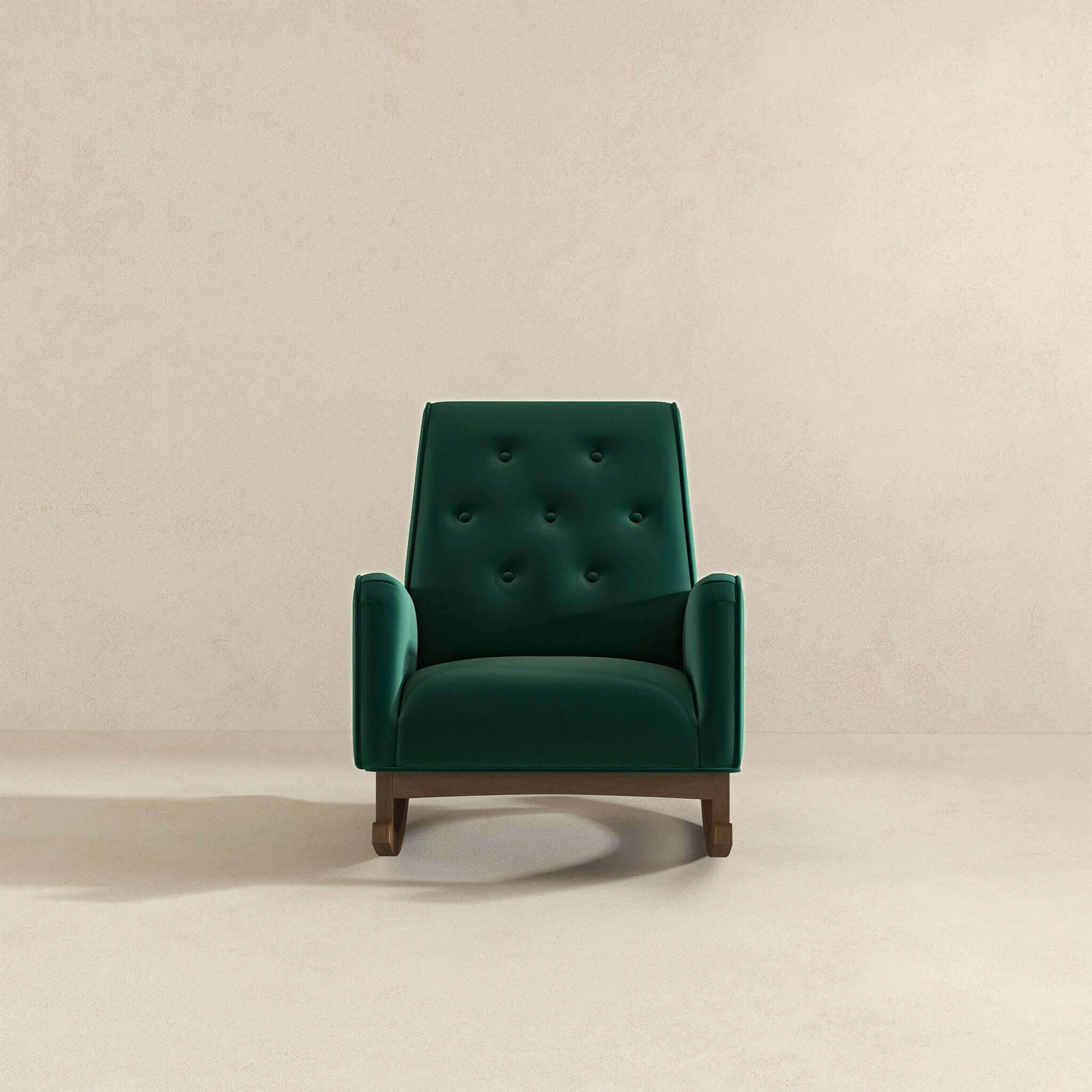 Demetrius Green Velvet Rocking Chair