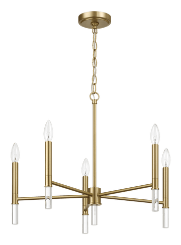 Courtyard Golden Brass Candle Chandelier