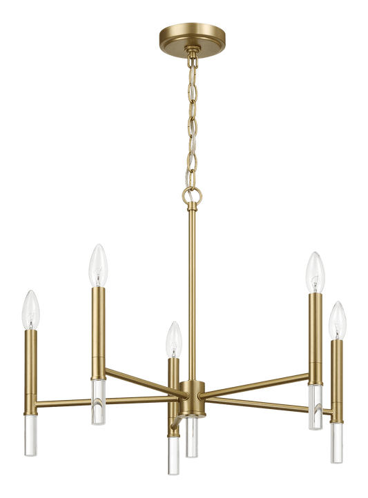 Courtyard Golden Brass Candle Chandelier