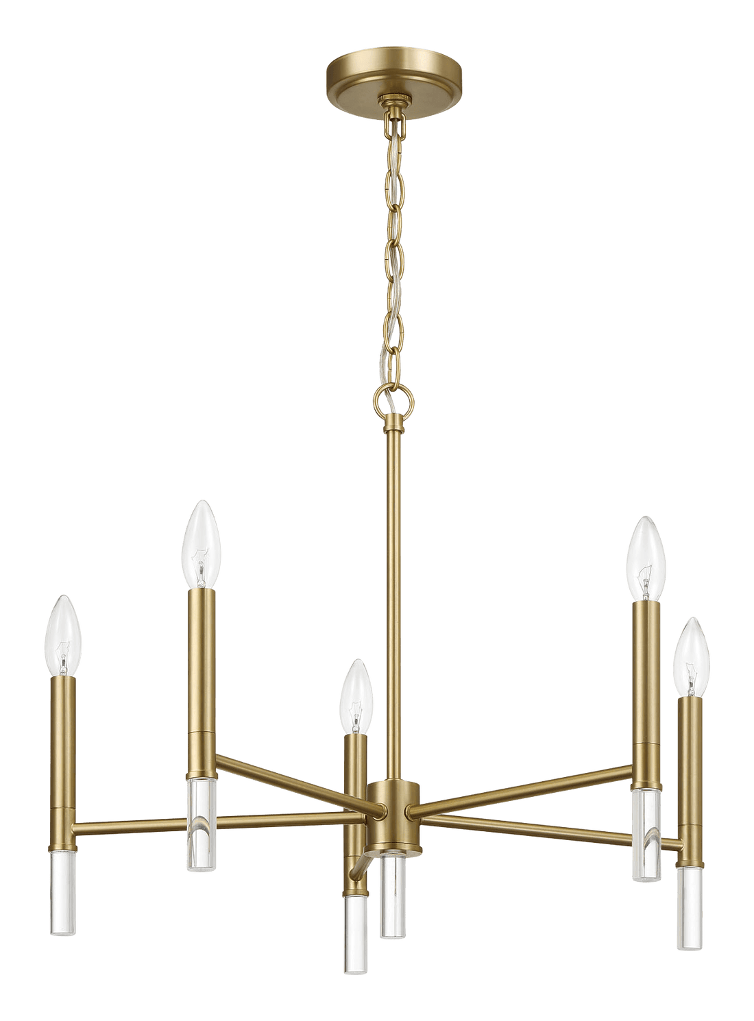 Courtyard Golden Brass Candle Chandelier