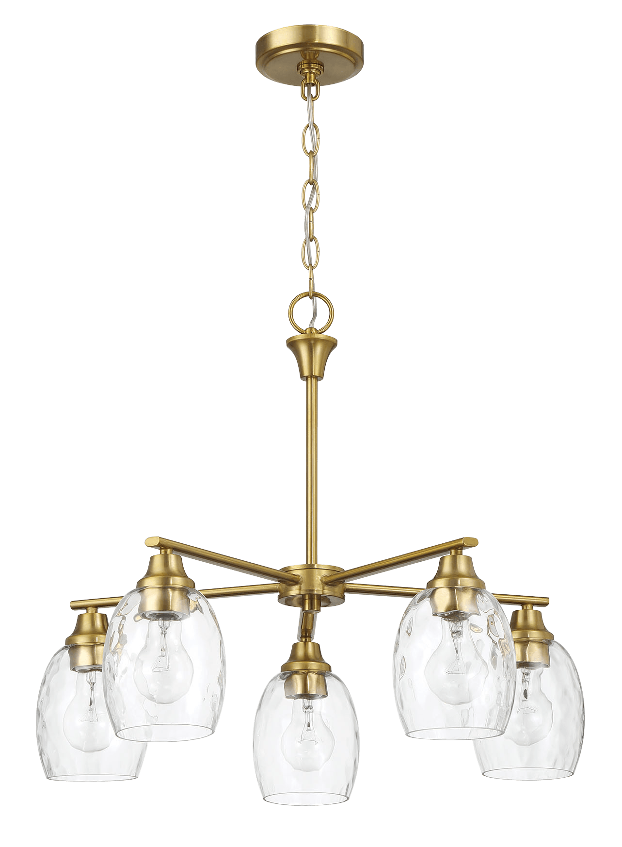 Elegance Chandelier Linear Arms with Golden Brass Finish Chain