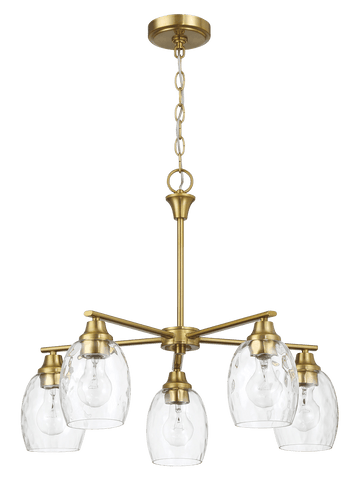 Elegance Chandelier Linear Arms with Golden Brass Finish Chain