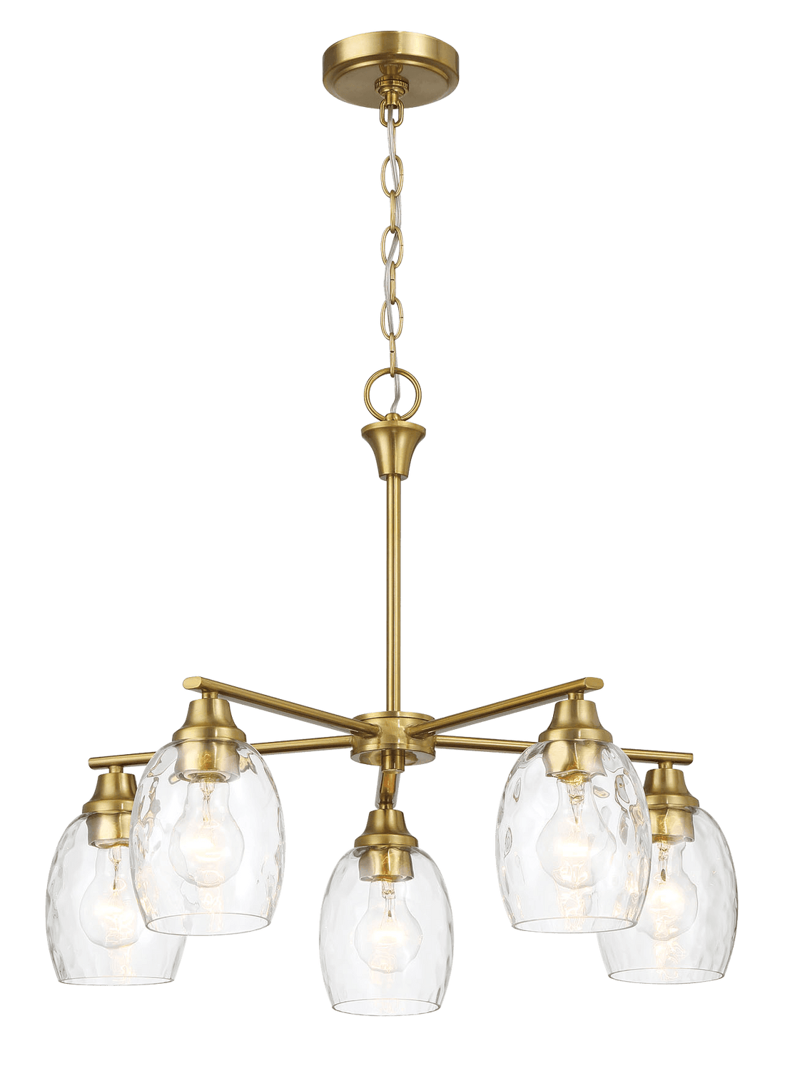Elegance Chandelier Linear Arms with Golden Brass Finish Chain