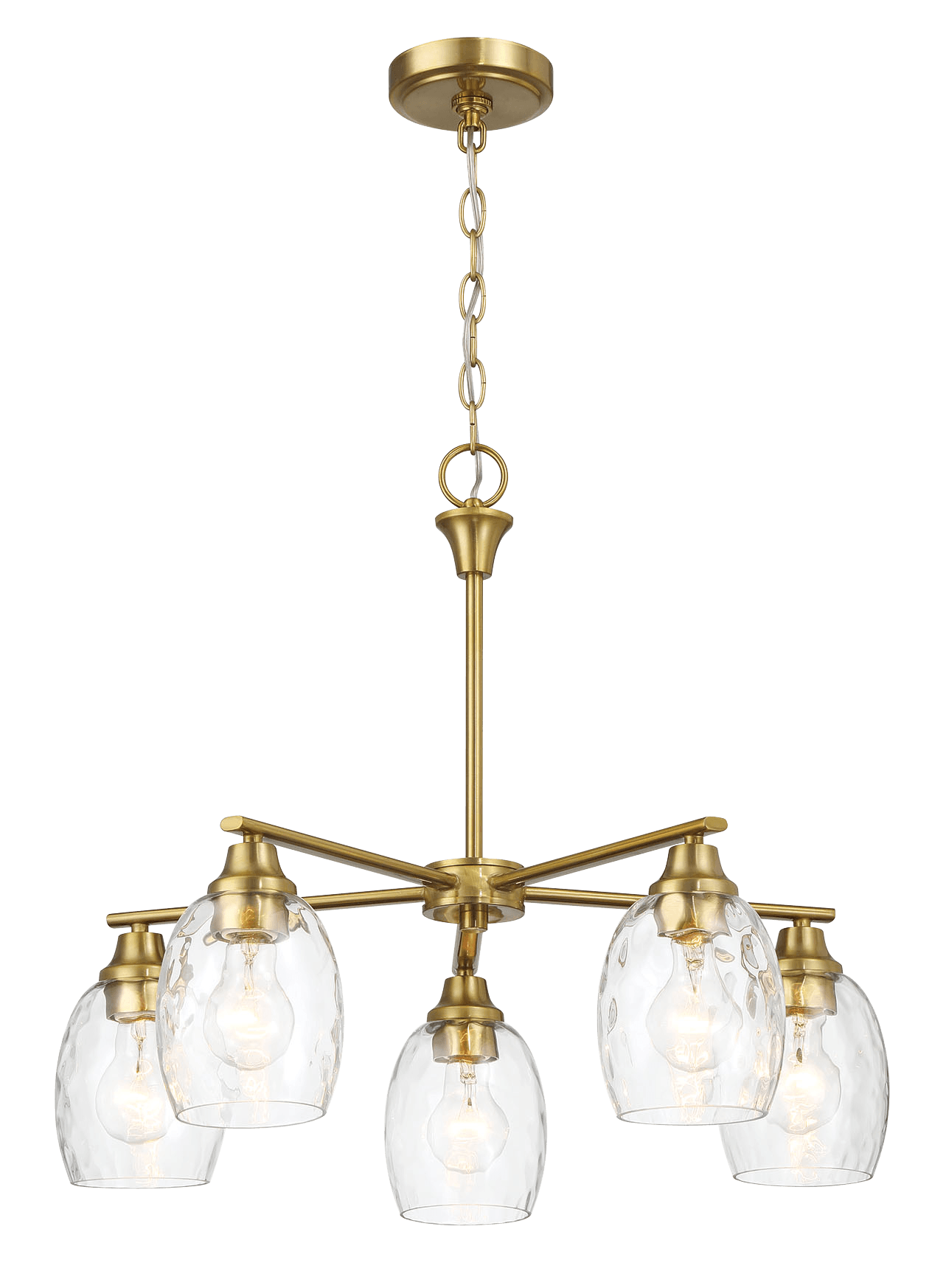 Elegance Chandelier Linear Arms with Golden Brass Finish Chain