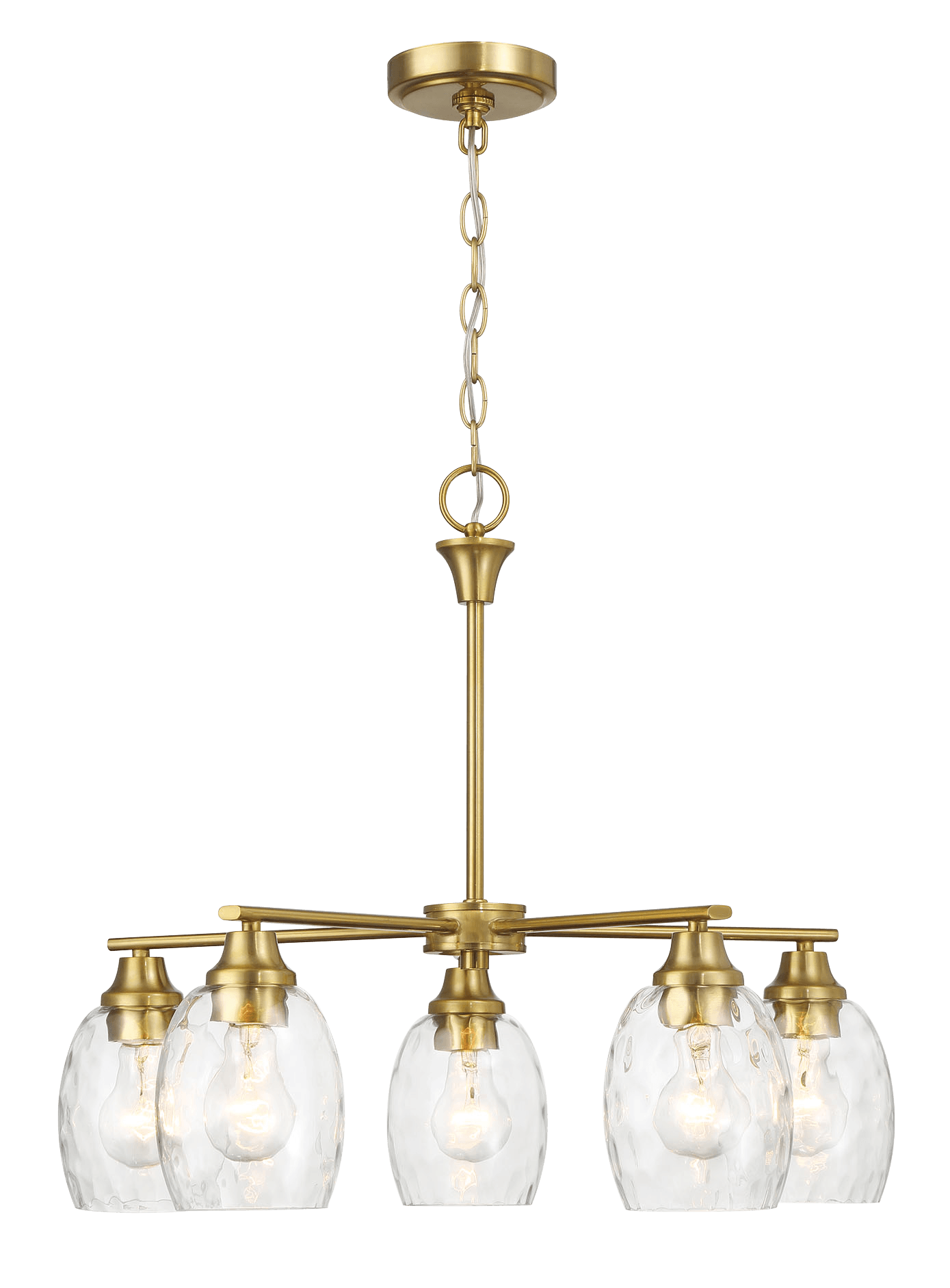 Elegance Chandelier Linear Arms with Golden Brass Finish Chain