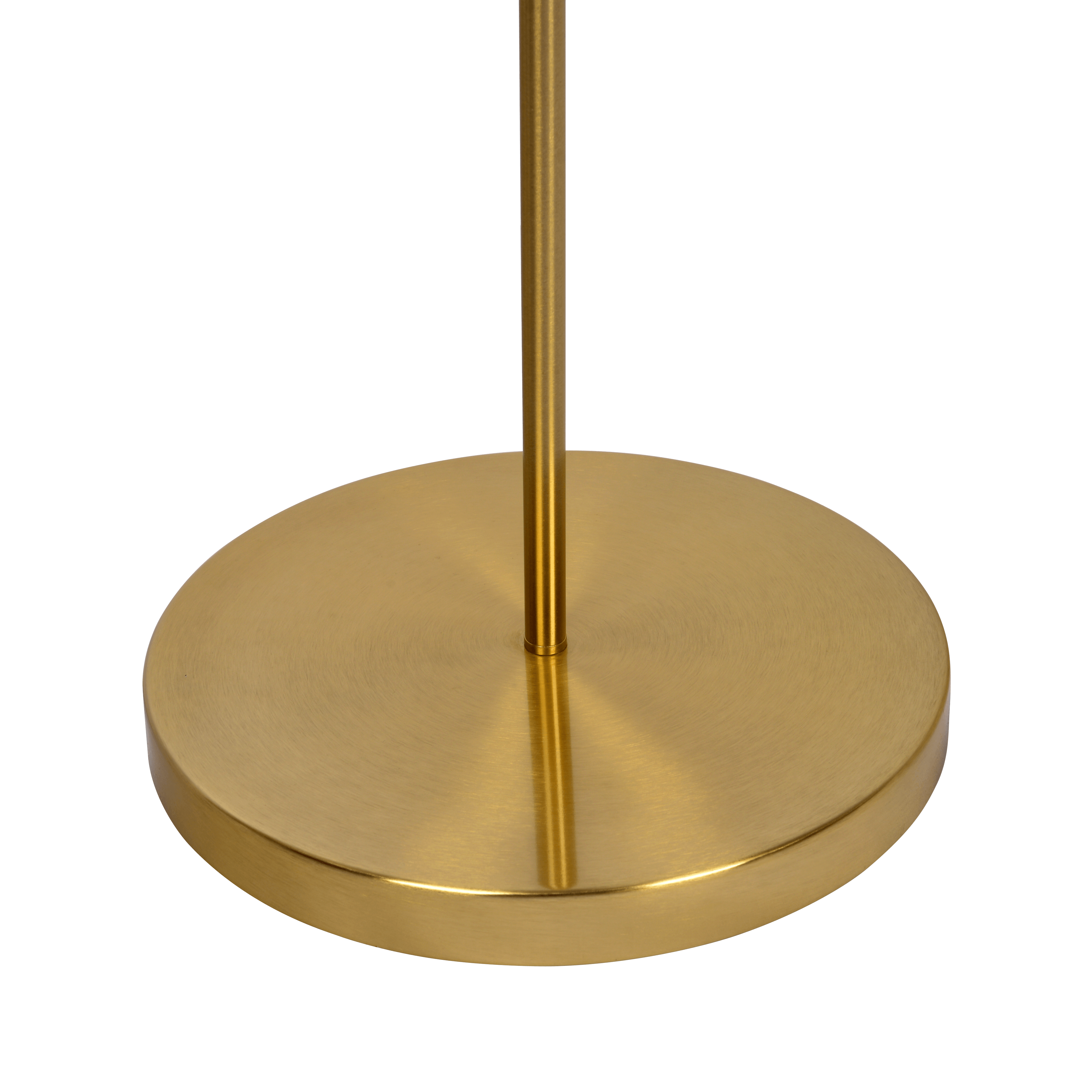 Majestic Brass Ring Base Curved Floor Lamp