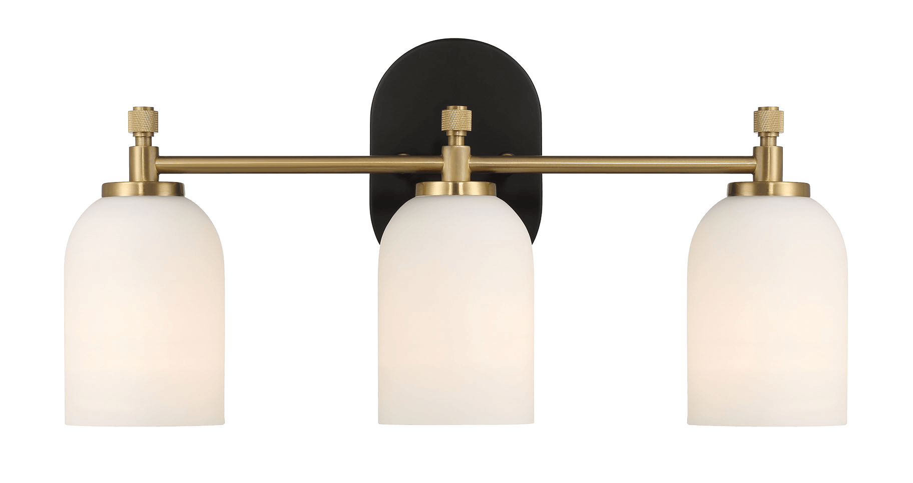 Meadows Three Lights Vanity Brushed Gold Bathroom Wall Light