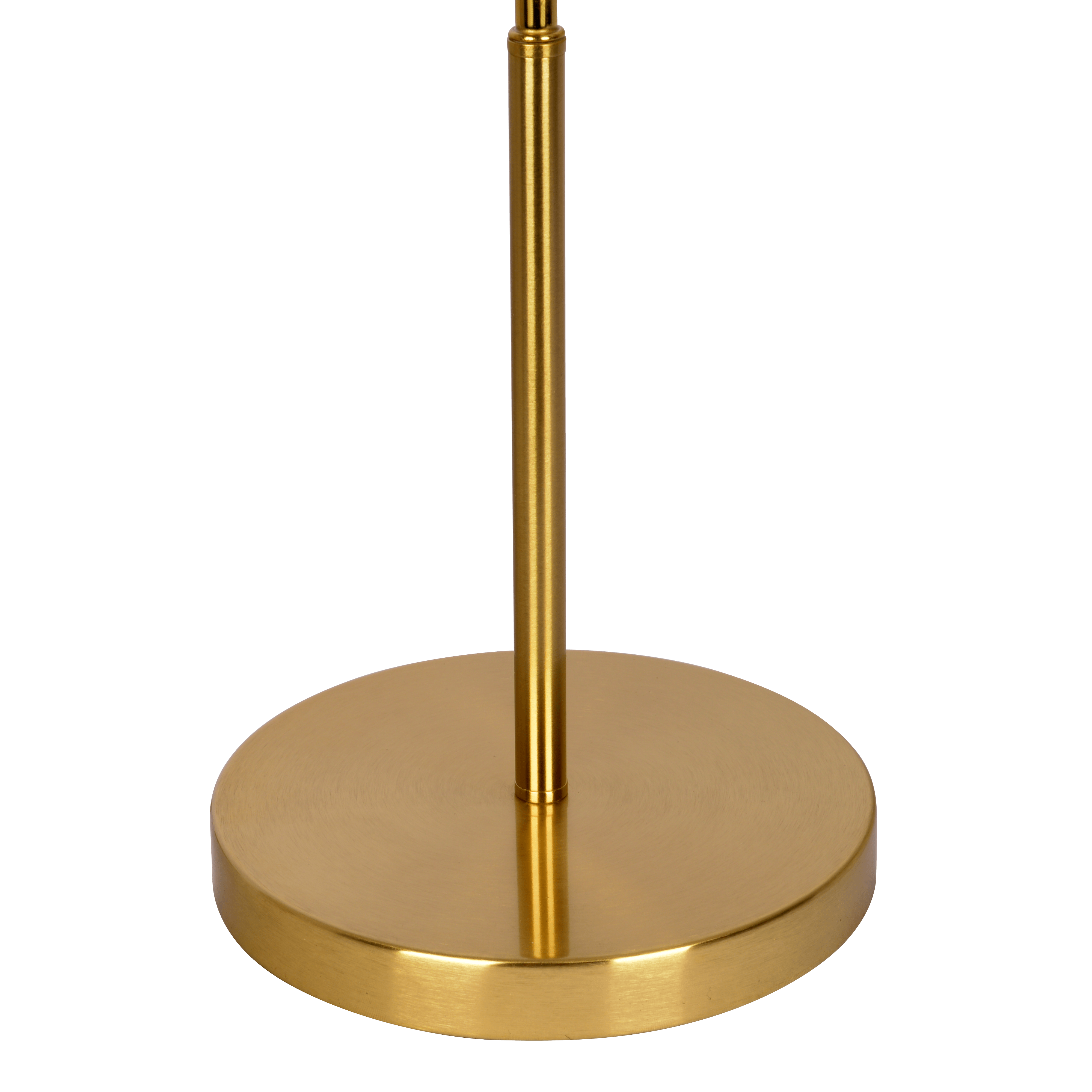 Ornate Brass Ring Base Curved Table Lamp