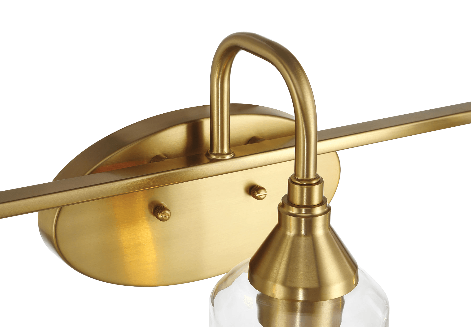Twilight Three Lights Brushed Gold Contemporary Vanity Light