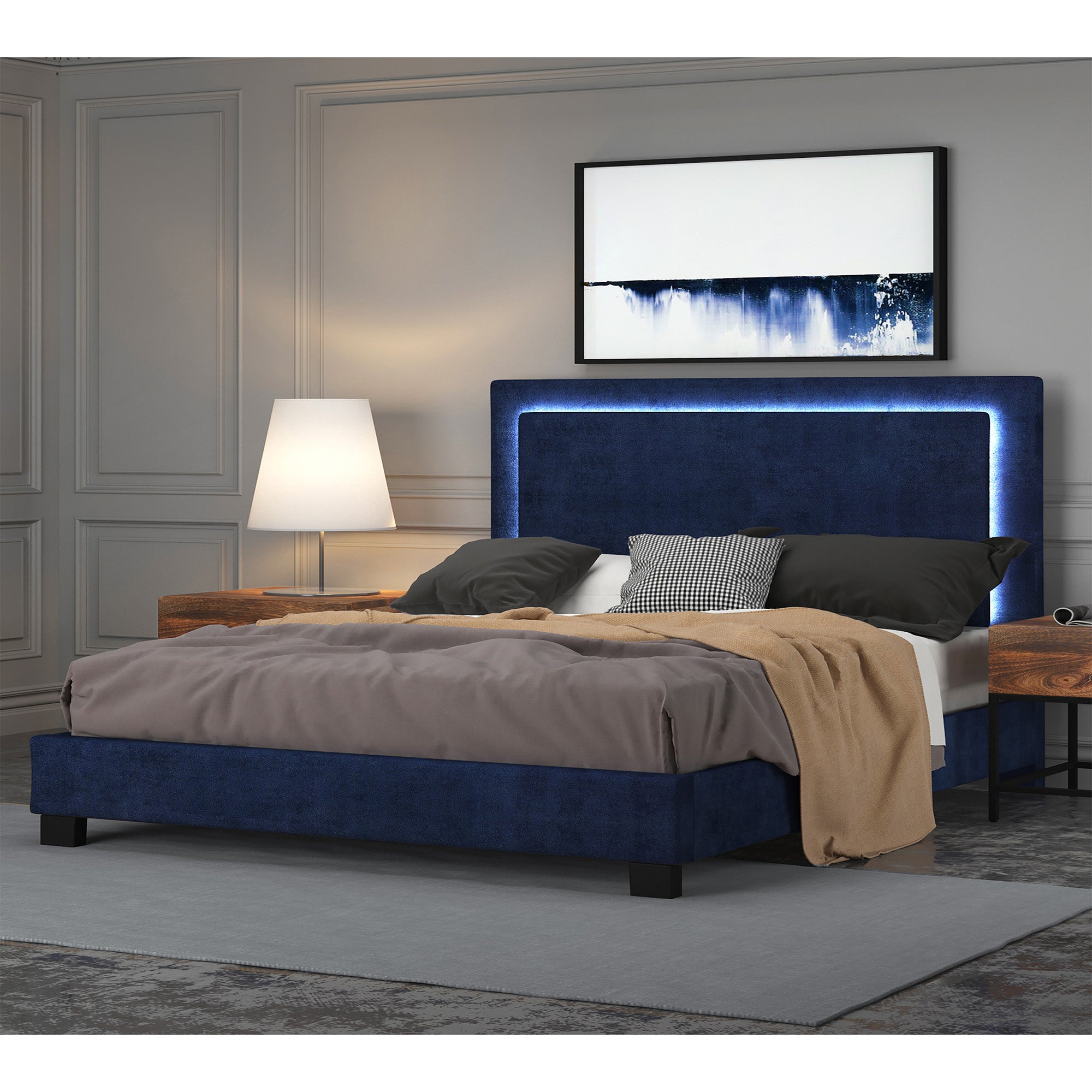 Lumina King Bed Blue
