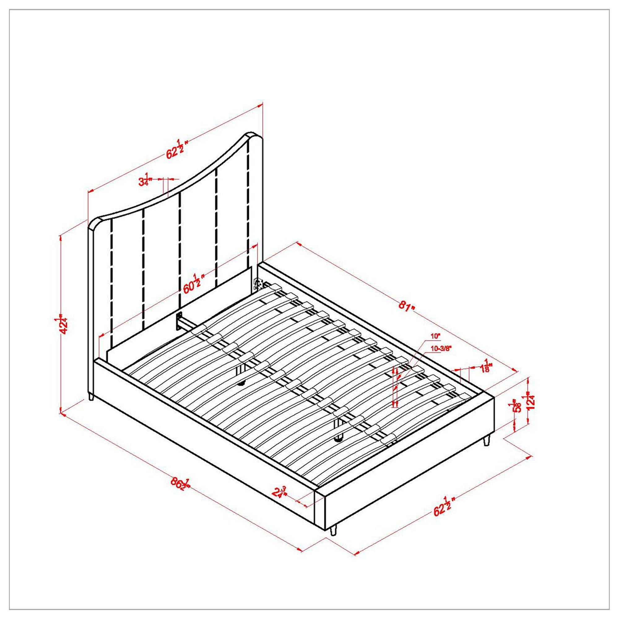 Rimo Queen Bed Grey